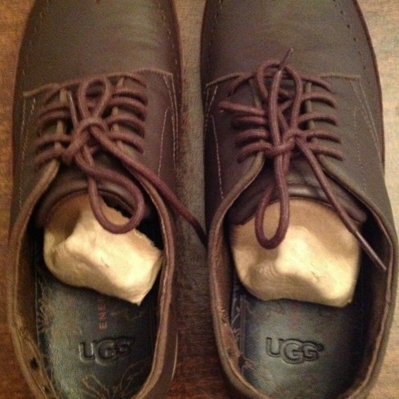 UGG Men's Cali Wing Toe Derby Dark Brown Leather casual shoes 11.5M - New in Box - Picture 6 of 8